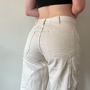 Urban Outfitters white denim carpenter pant